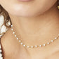 Halsketting - white pearls