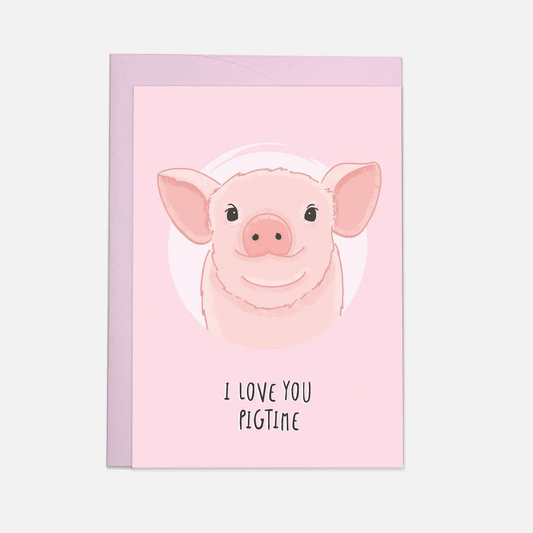 Pigtime - greeting card